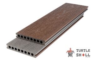 Террасная доска из ДПК Turtle Shell, Round, Texas Hickory, Co-Extrusion (Dual)