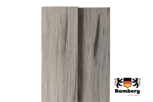 Террасная доска ДПК Bamberg Solid Fossiled, English Barnwood (Окаменелое дерево) — Black Deck