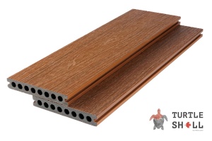 Террасная доска из ДПК Turtle Shell Round Thai Teak, Co-Extrusion (Dual)