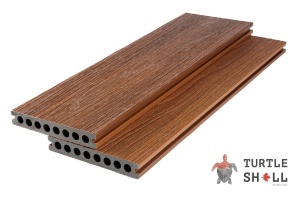 Террасная доска из ДПК Turtle Shell, Round, Australian Palisander, Co-Extrusion (Dual)